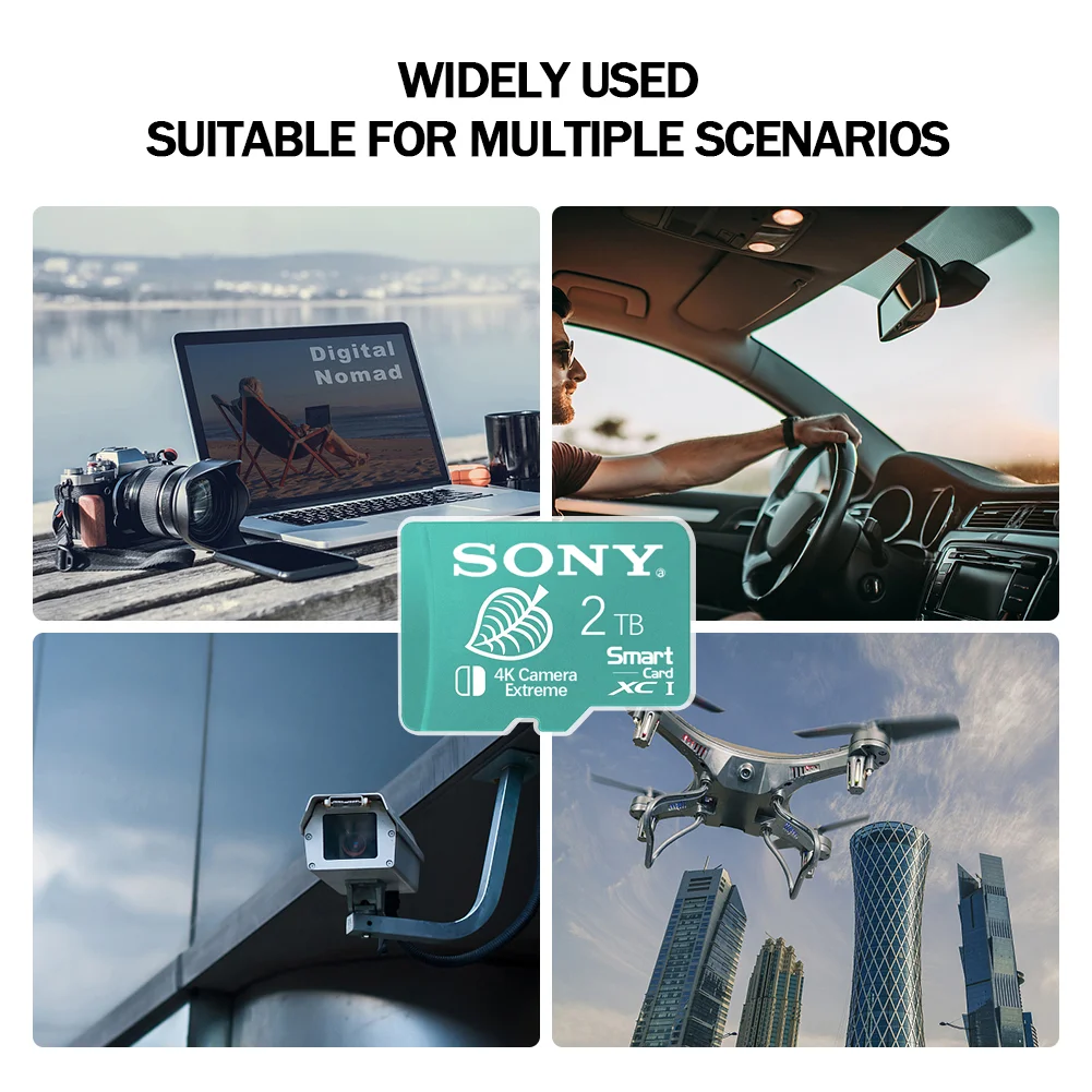 الأصلي سوني بطاقة SD 800x برو SDHC 2 تيرا بايت 1 تيرا بايت sd مذكرة SDXC قراءة ماكس 100 برميل/الثانية UHS-I بطاقة الذاكرة بطاقة التخزين بطاقة فلاش للكاميرا