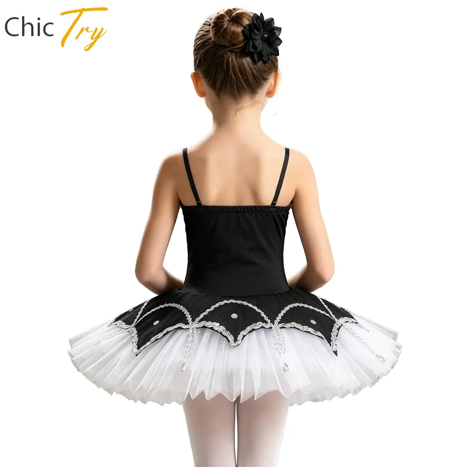 

Professional Ballet Tutu Dress Kids Girls Ballet Dress Children Stage Wear Swan Lake Dance Ballerina Costumes Wear Rhinestone