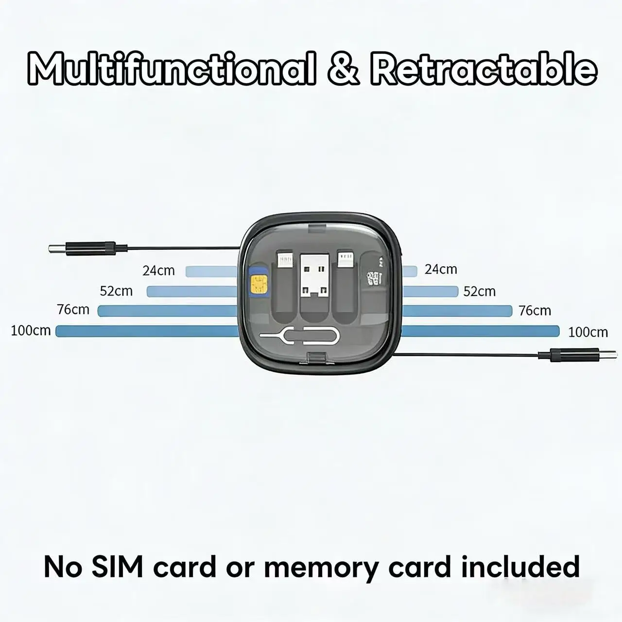 Portable Multi-Function Data Cable Set with Fast Charging & Storage Case