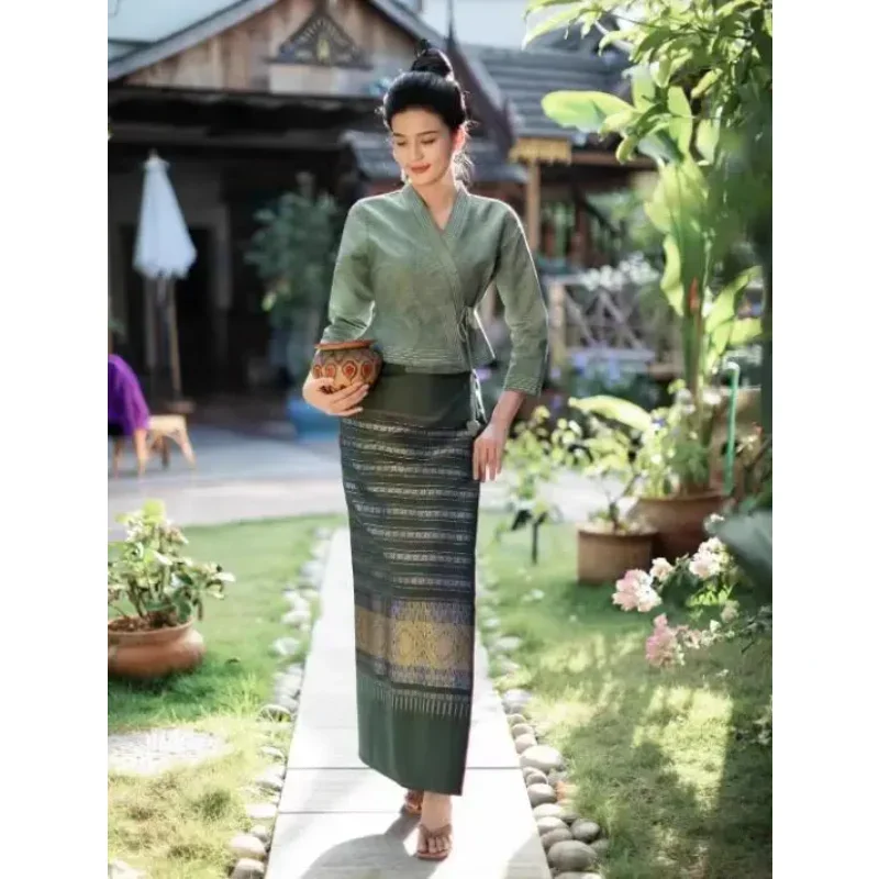 Yunnan Dai Ethnic Clothing Slim Fitting Chinese Tea Clothing