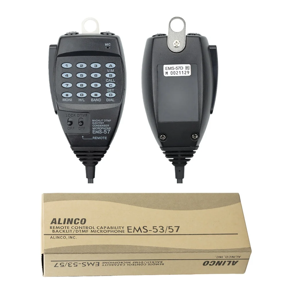 

Микрофон EMS-57 8-контактный DTMF для раций Alinco DR-430, DR-425T, DR-135, DR-235, DR-645, DRM-03, DX-SR8E, DX-SR8T, DX-77T, EMS-53