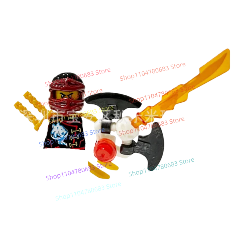 MOC Building Blocks New Double-long-knife TV Cartoon Toys Assembled and Spliced Collectible Ornaments Holiday Gifts