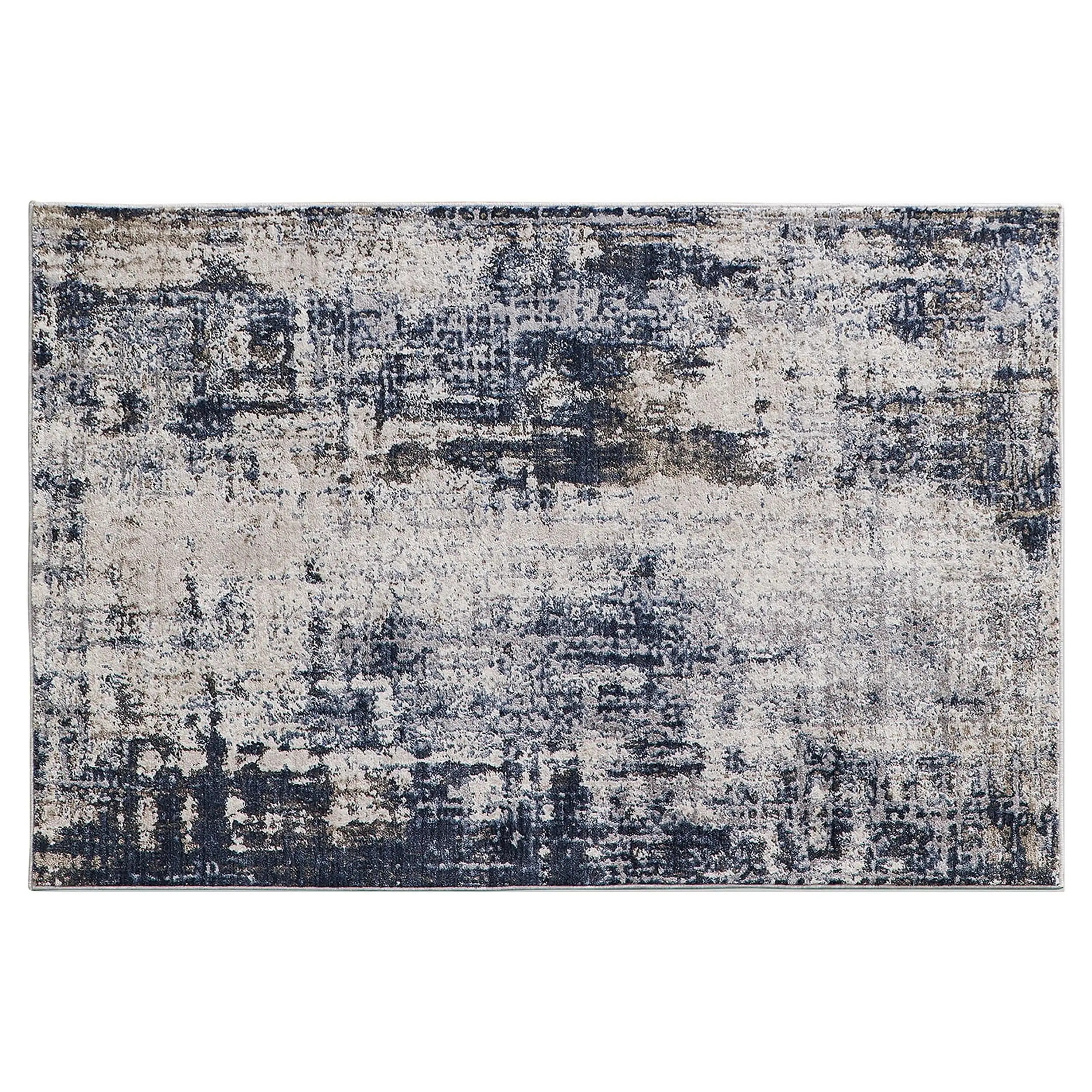 

Темно-синий Абстрактный Коврик для помещений, 4 'x 6'