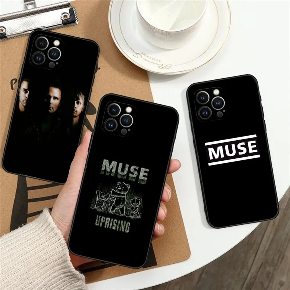 

Band M-Muse Phone Case For Apple iPhone 15,14,13,12,11,XS,XR,X,8,7,Pro,Max,Plus,mini Silicone Black Cover