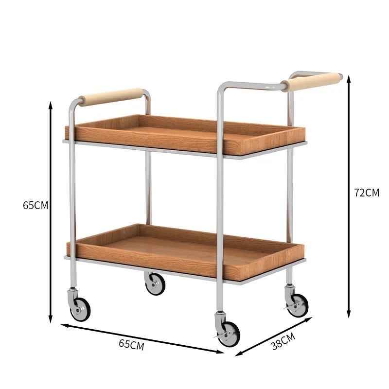 Multi-purpose Cart  Trolley Auxiliary Drawers Wine Golden Hospital CarMoving Salon Furniture  Carrito Auxiliar Estetica 7.6