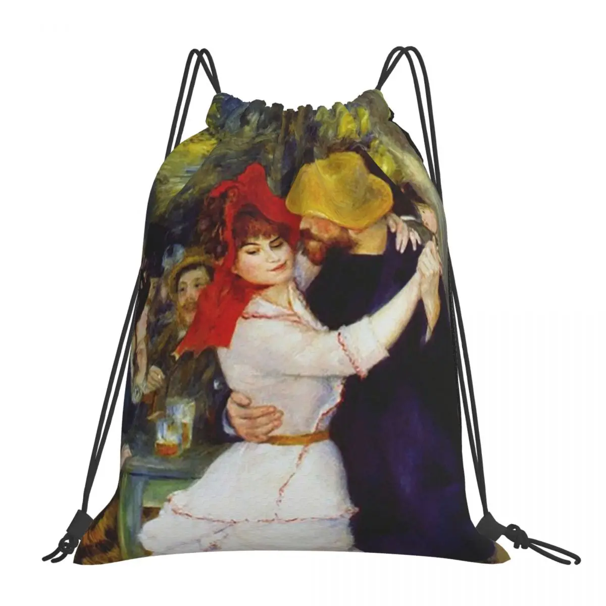 Auguste Renoir - Dance At Bougival 1883 zaini borse con coulisse coulisse Bundle Pocket Shoes Bag Book Bags studenti di viaggio