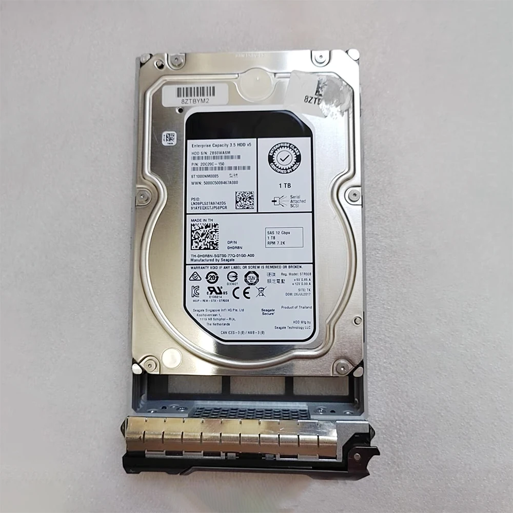 Original For DELL 1TB 3.5'' 12G 7.2K SAS ST1000NM0085 0H0R8N Server Hard Drive