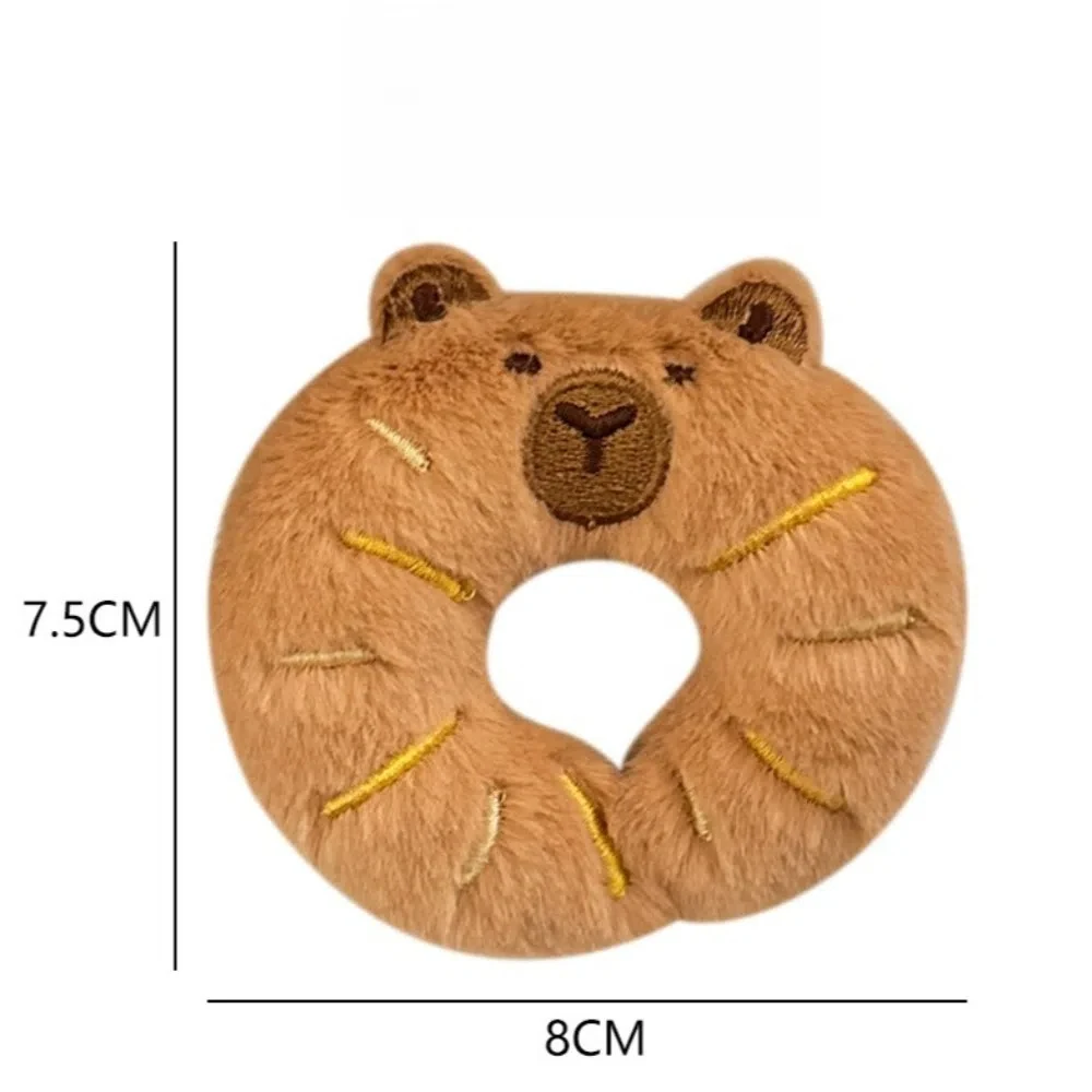Nouveau Capybara pain en peluche porte-clés créatif doux sac à dos pendentifs sac décor Foodie thème Foodie sac pendentif cadeaux d'anniversaire