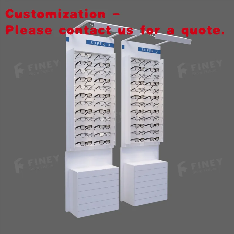 

custom.Optical Store Design Price Wall-Mounted Rotating Sunglasses Display Furniture Glasses Display Rack