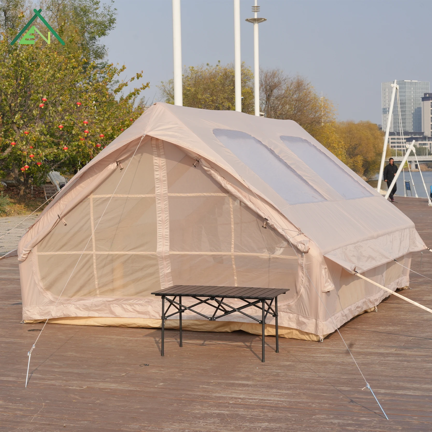 

12sqm Four-Season 3-4 Person Large Inflatable Waterproof Luxury Camping & Glamping Tent With One Bedroom & Living Room