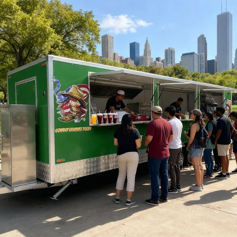 Custom Unique Top End Fancy Coffee Boba Tea Soft Cold Drink Milkshakes Street Food Truck With Full Kitchen Equipment