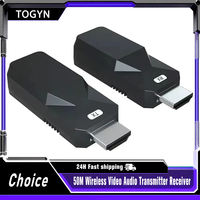 TOGYN 50M 1080P Wireless Transmitter Receiver For Conference or Classroom HDMI-Compatible Extender Display Laptop to Monitor