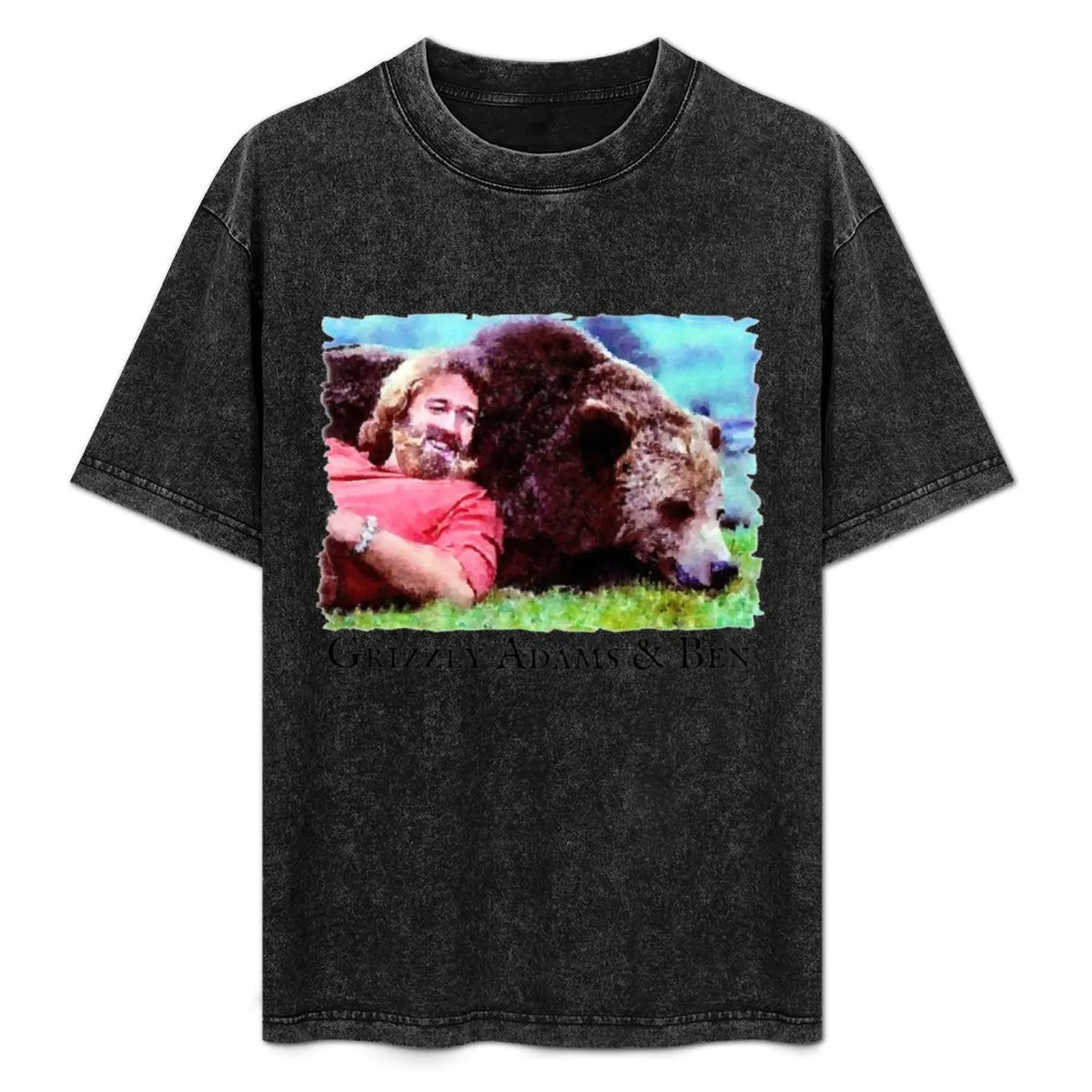 

Grizzly Adams & Ben T-Shirt Basic Crew Neck Short Sleeve Top
