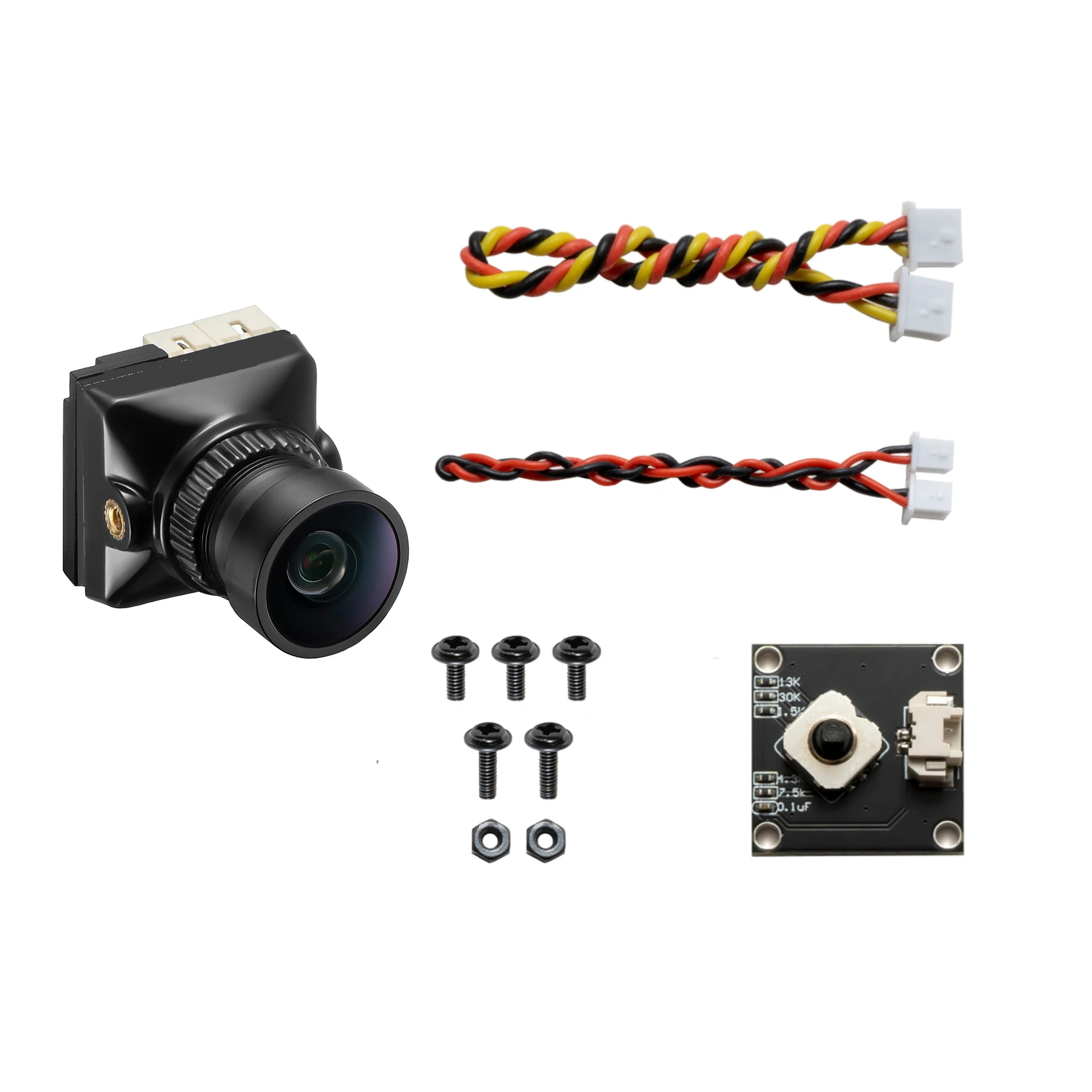 NEEBRC BAT 1800TVL Night Vision FPV Camera with 2.1mm Lens 5V-30V 1/2.8 Sensor PAL/NTSC Switchable for RC FPV Racing Drone DIY