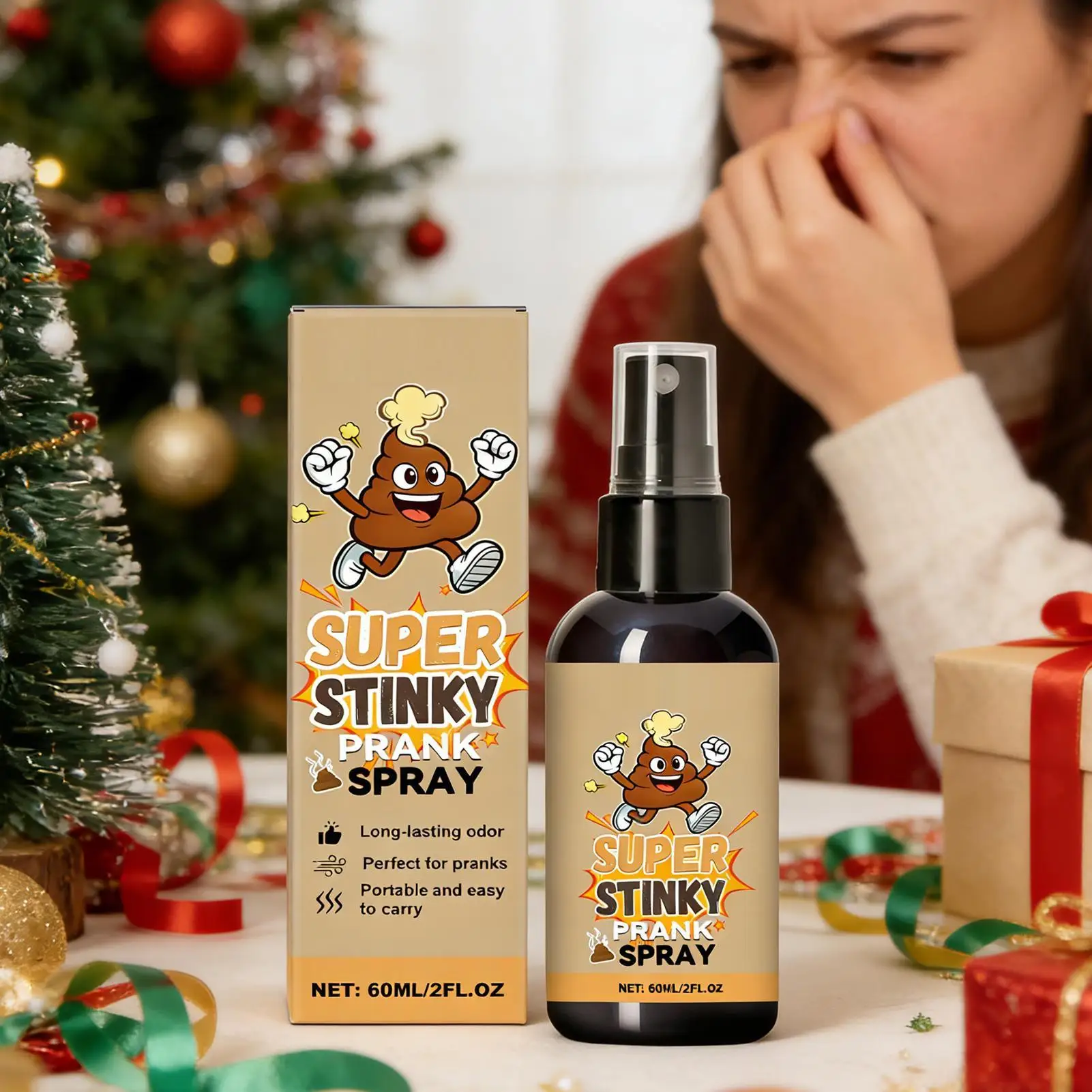 Stink Spray 60ml Liquid Stink Gag Prop Extra Strong Temporary Fart Spray for Kids Boys Girls Adults Party April Fool's Day