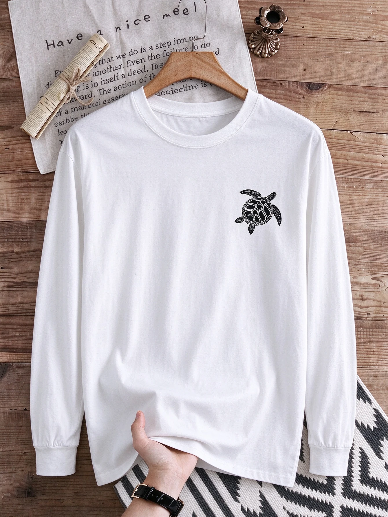 Unisex Long Sleeve T Shirt Sea Turtle 