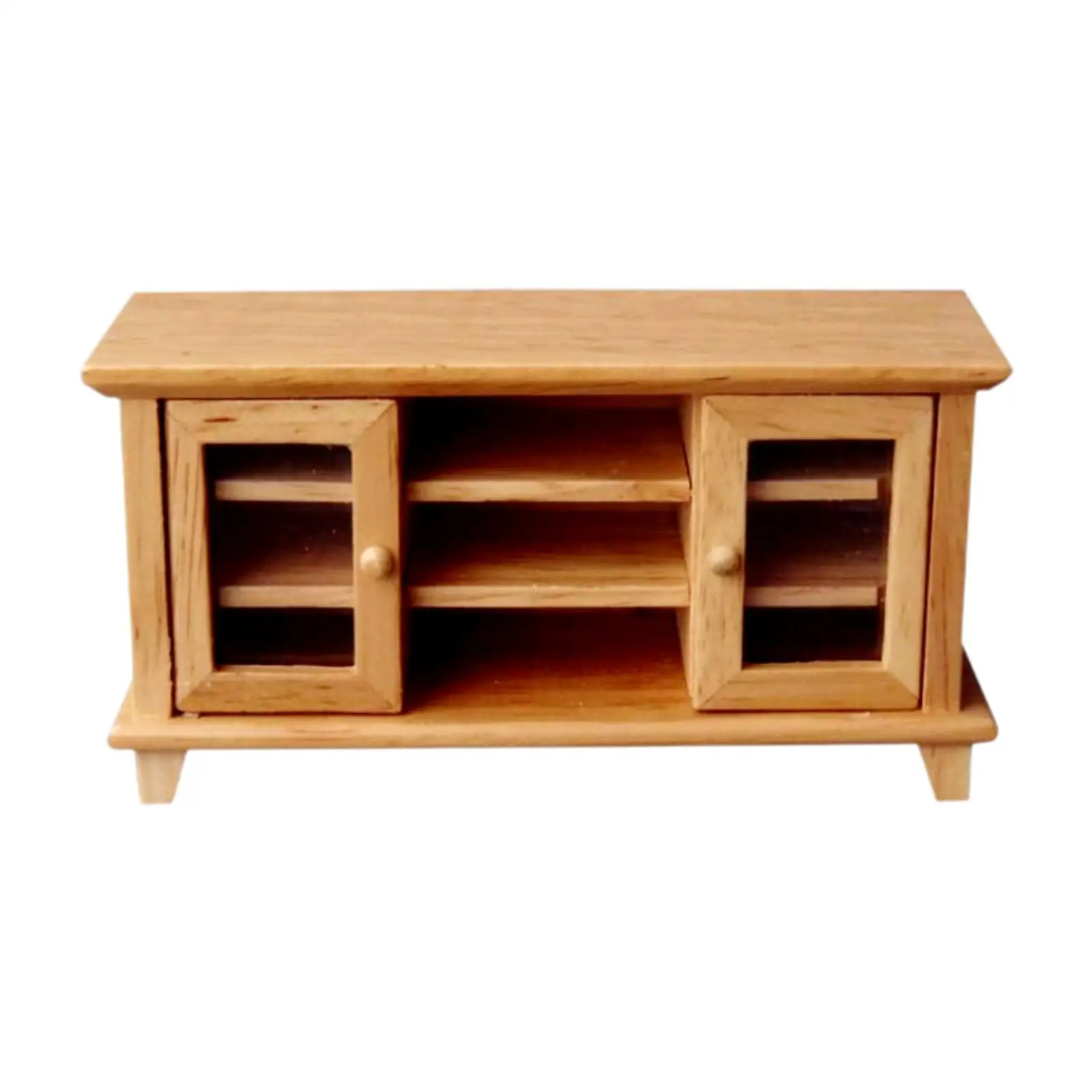 1:12 Dollhouse Miniature TV Cabinet Mini TV Stand Gift Dollhouse Cabinet Cupboard for Diorama Living Room Accessories