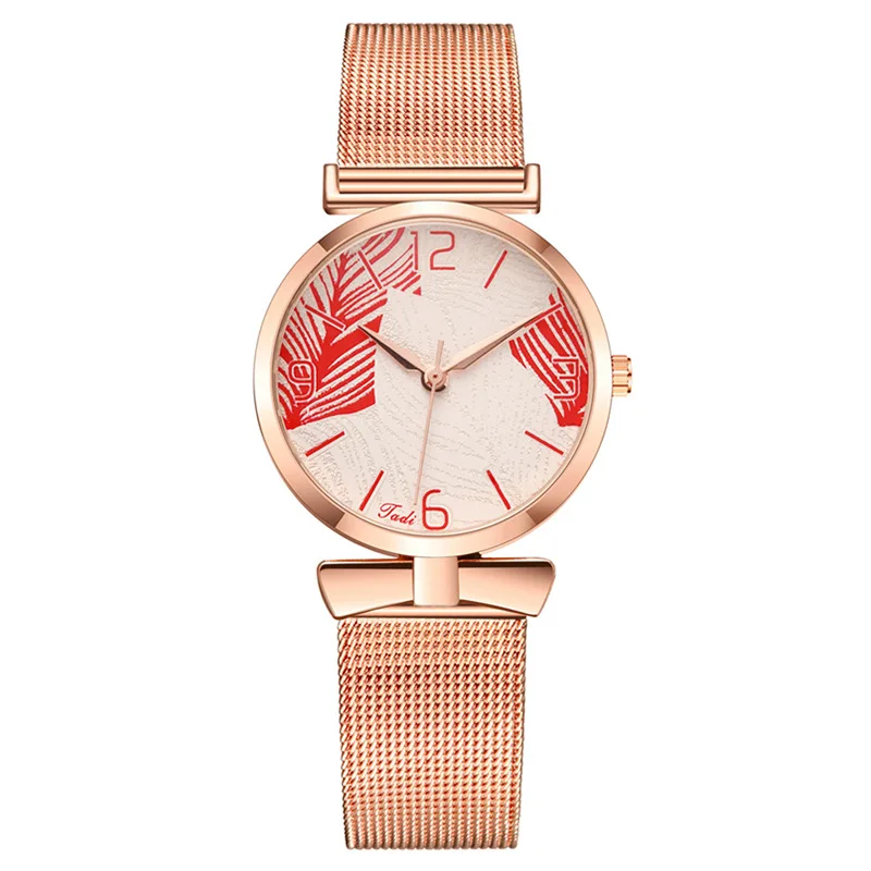 Leaf Ladies Watch Women's Watch Butterfly Mesh with Quartz Performance Goods