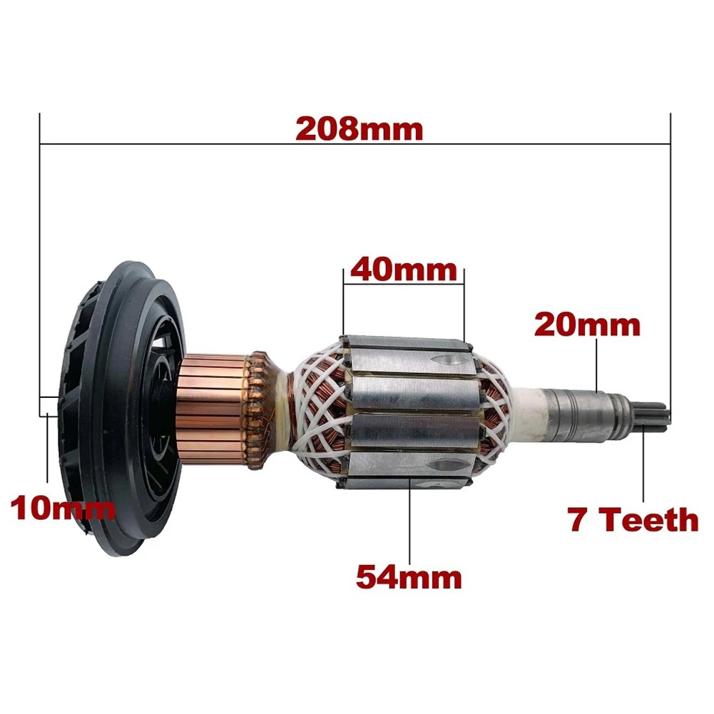 

Armature Rotor Anchor Spare Parts for Bosch Demolition Hammer GBH11DE GSH11E High grade Material Extended Lifespan