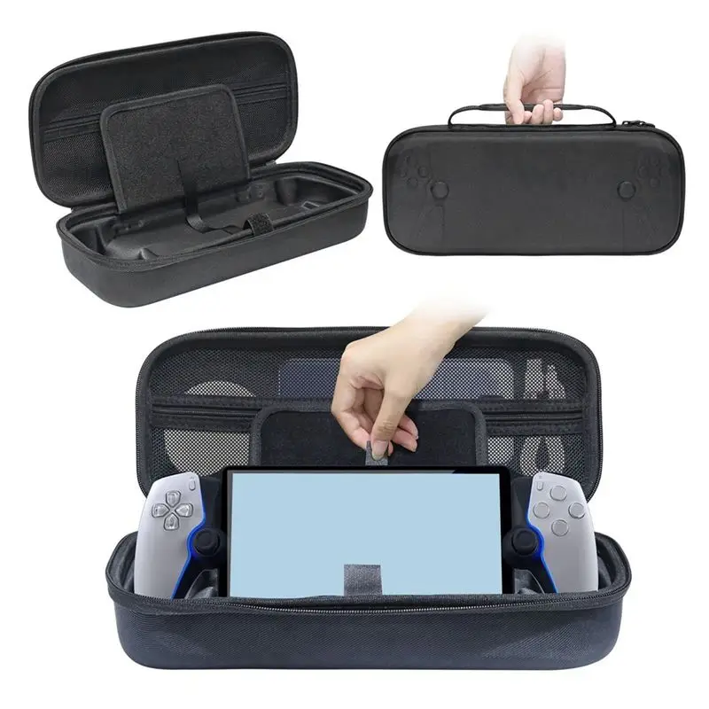 A33T EVA Shockproof Carrying Case for PlayStation Portal, Protective Handheld Console Handbag, Travel-Friendly Storage Bag with