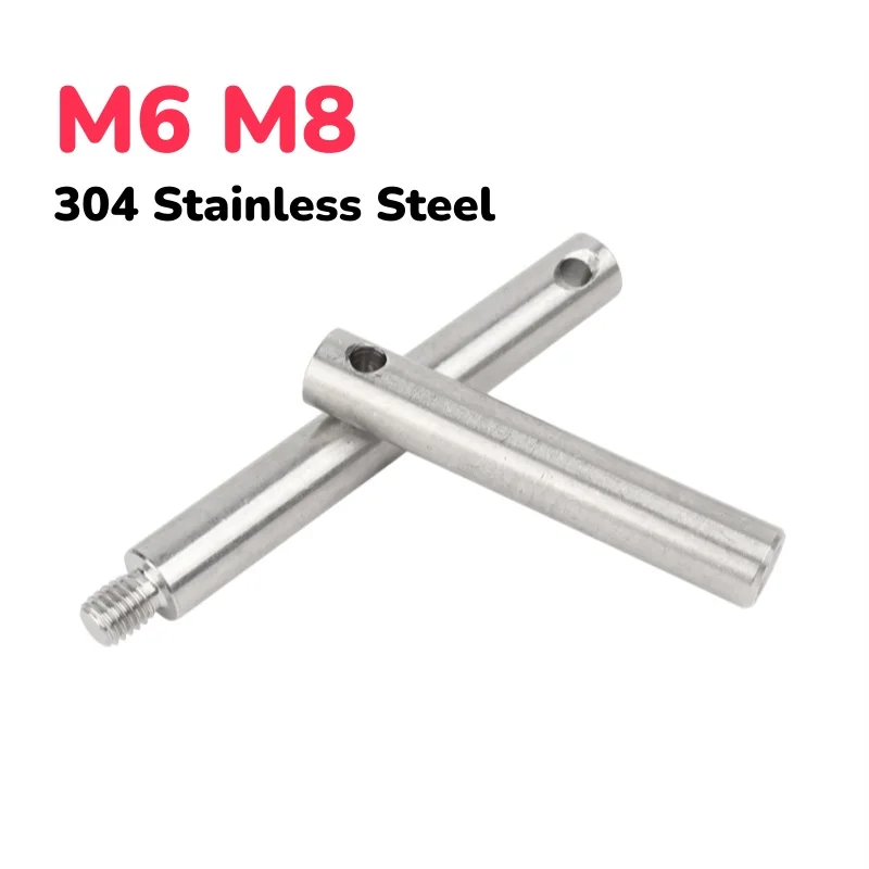 304 Stainless Steel M6 M8 Internal Tooth With Hole Cylindrical Positioning Pins Internal/External Thread Cylindrical Pin