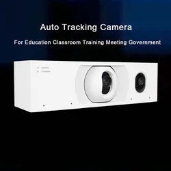 Auto tracking dual-lens 4K video camera with speaker and microphone for education online class training meeting government