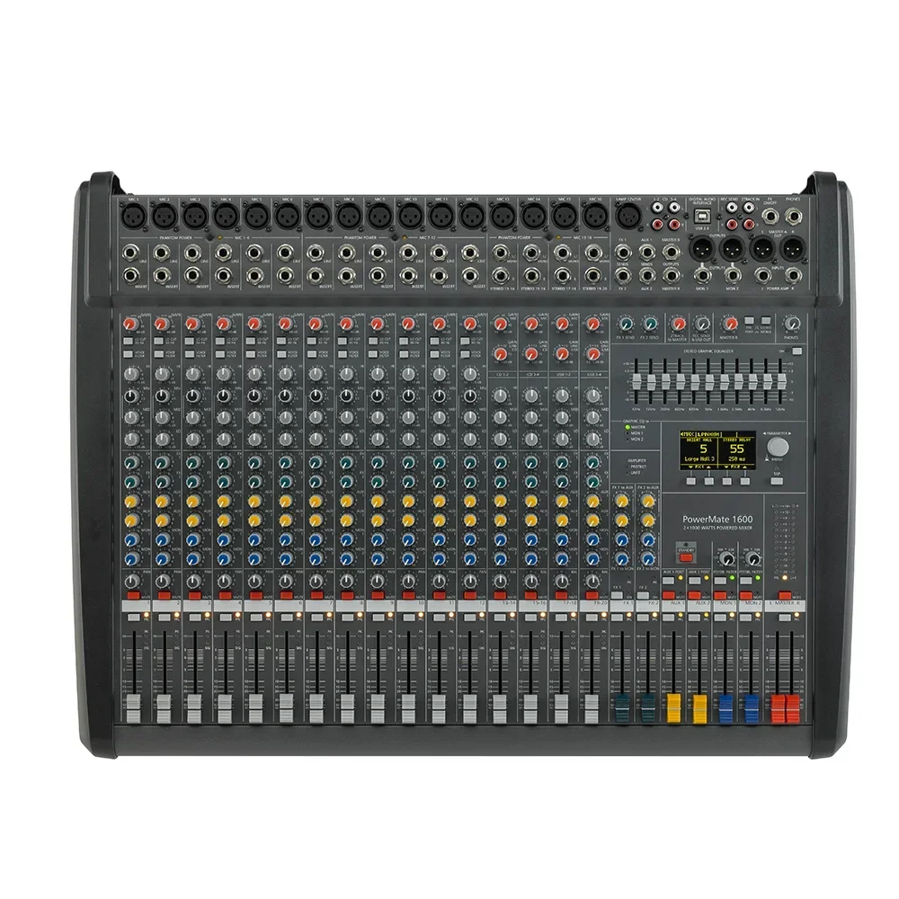 PM1600-3 Professional Digital Power Amplifier Power Dual 99 Dsp Professional Digital Audio Mixer For Stage Effects Controller