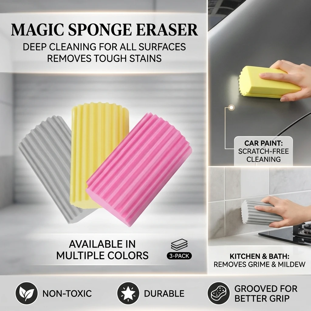 Multi-Purpose Car Wash Foam Sponge Kitchen Dishcloth Strong Absorbent Cleaning Sponge for Table Top Glass Artifacts Household