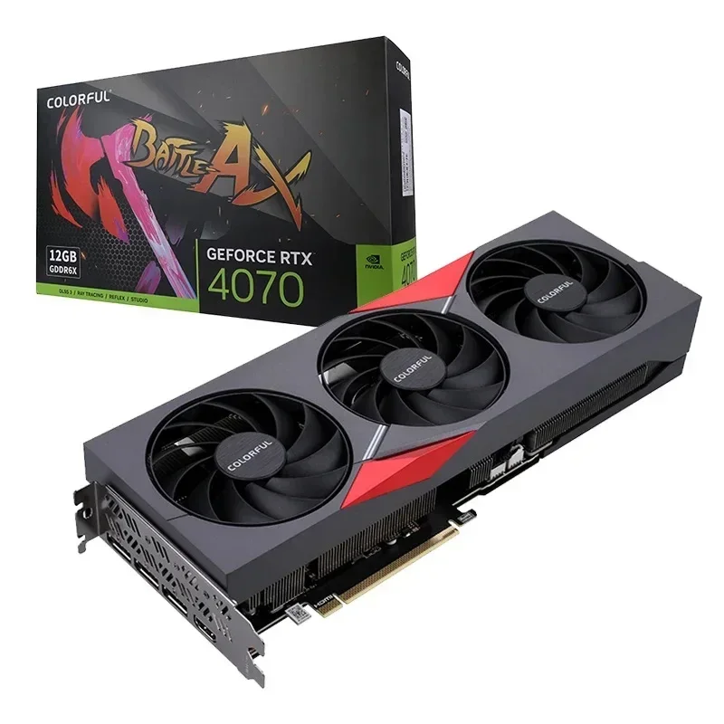 

New Gaming GPU COLORFUL Battle AX RTX 4070 12G NBEX For Gaming Desktop RTX 4070 Graphics Card