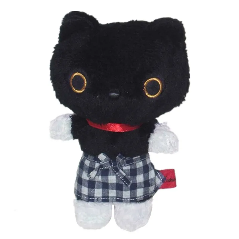 Kutusita Nyanko Black Cat Plush Doll Soft Toy Kawaii Stuffed Animals Cute Anime Plushie Kids Toys for Girls Birthday Gift