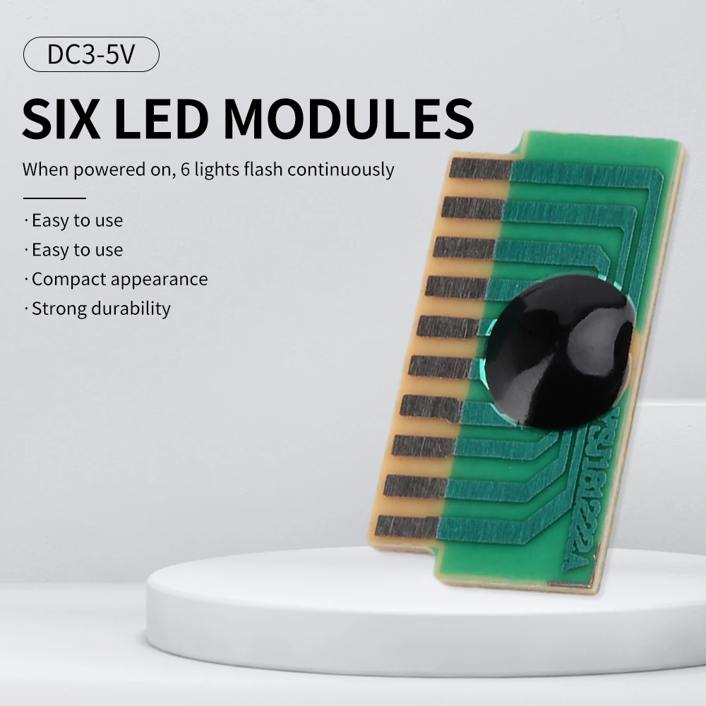 5 Pcs DC3-5V LED Flashing 6-Channel Running Light Scrolling Light Control Module Electronic Development Board LED Display Module