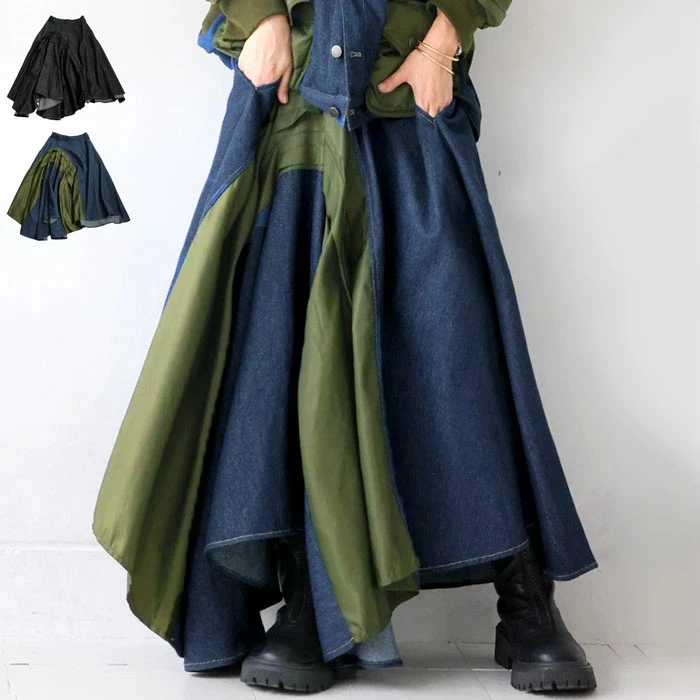 Hoge kwaliteit Japanse Sle zwaar werk onregelmatige kleur Blo middenlengte elastische taille f body rok voor dames