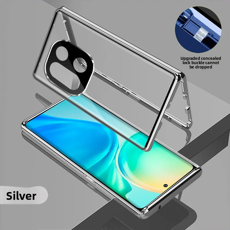 For OnePlus 15 Case Glass Double-Sided 360° Magnetic Phone S