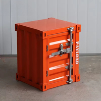 Industrial Metal Storage Cabinet Vintage Container Style Bedside Table Coffee Shop Decor Rustic Bedroom Organizer with Shelf