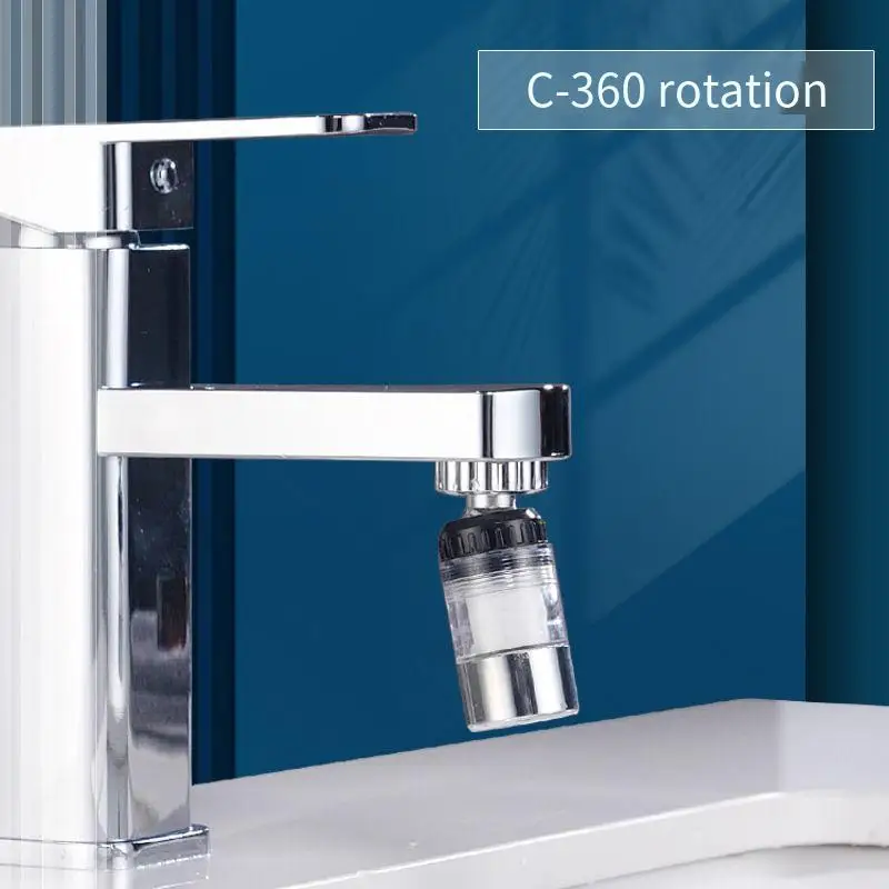 물튀김 방지 회전 물 절약 플라스틱 수도꼭지 스프레이 헤드, 1080 도 범용 탭 에어레이터, 세면대 탭 익스텐더 어댑터