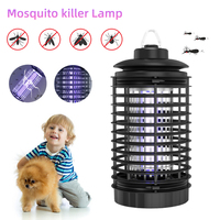 1200V Electric Shock Mosquito Killer Lamp 360° Blue-Violet Light Wave Insect Trap for Bedroom Living Room Plug in use