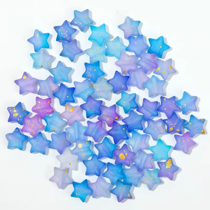 10 mm, 152/302 Stück, blaue und violette Pentagramme zum Selbermachen, können zur Herstellung von Armbändern, Halsketten und anderem Schmuck verwendet werden. – Detail 4