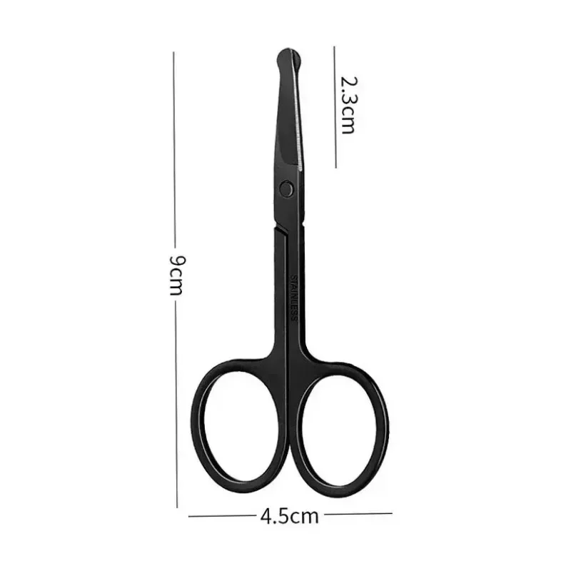 Nose Hair Scissors Stainless Steel Round Head Small Scissors Eyebrow Trimming Tool Scissors Beard Beauty Scissors