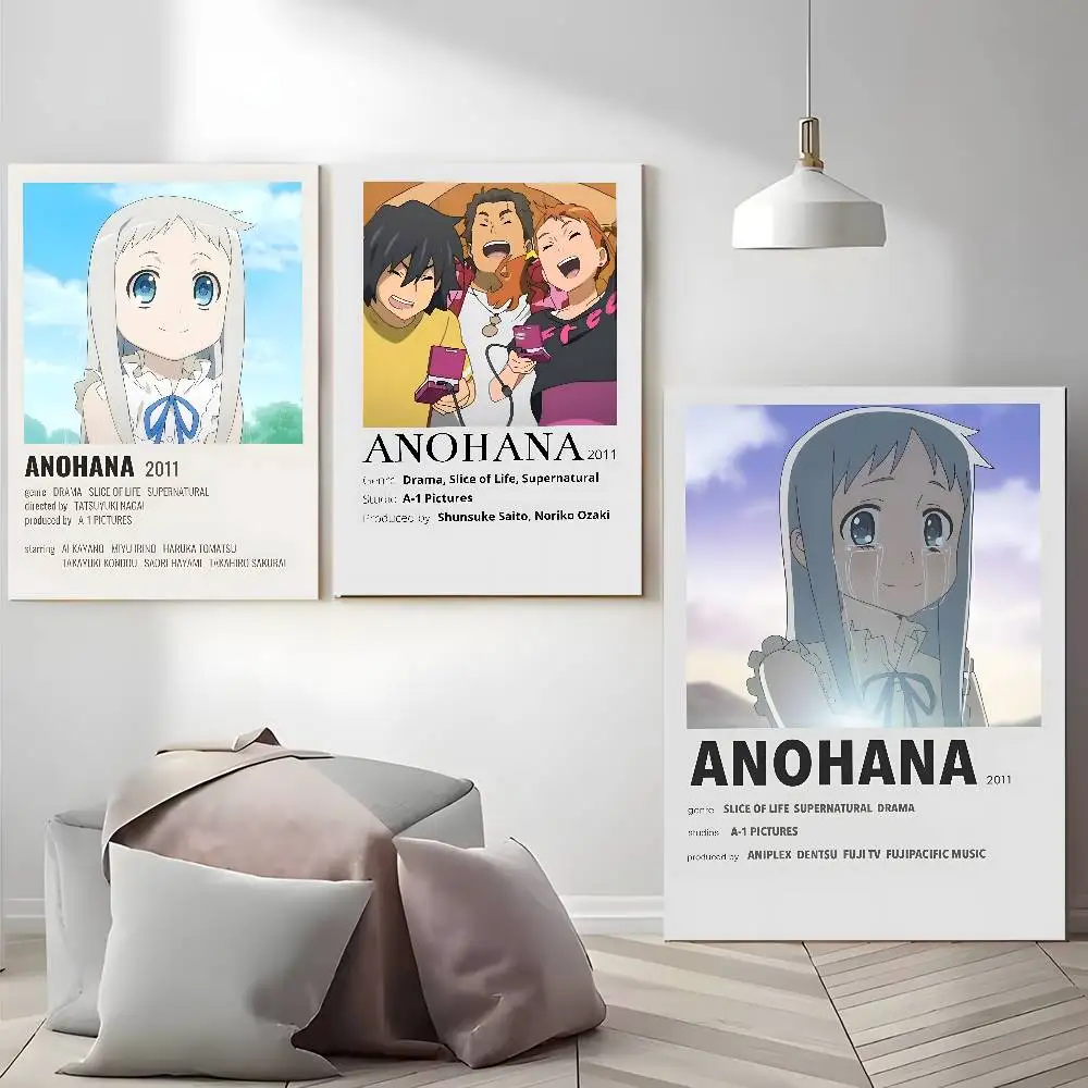رومانسية أنيمي A-AnohanaS المشارك ذاتية اللصق الفن ورقة مقاومة للماء ملصق مقهى بار النوم غرفة جدار ديكور