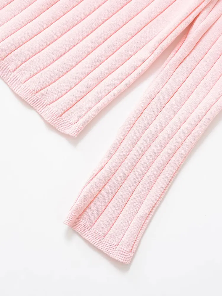 여성 패션 앞단추 리브드 니트 가디건 스웨터 폴로 칼라 긴팔 여성 아우터웨어 시크 탑스