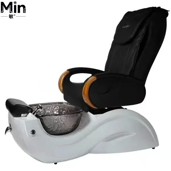 3Yrs Warranty Luxury Solid Wood Spa Pedicure Chair with Massager Foot Bowl Hot Sale for Salon