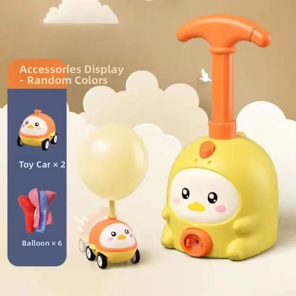 Car Tower Design Balloon Launcher Toy Air Propulsion System Stimulating Inertia Inertial Air Power Toys Balloon Launch Playset