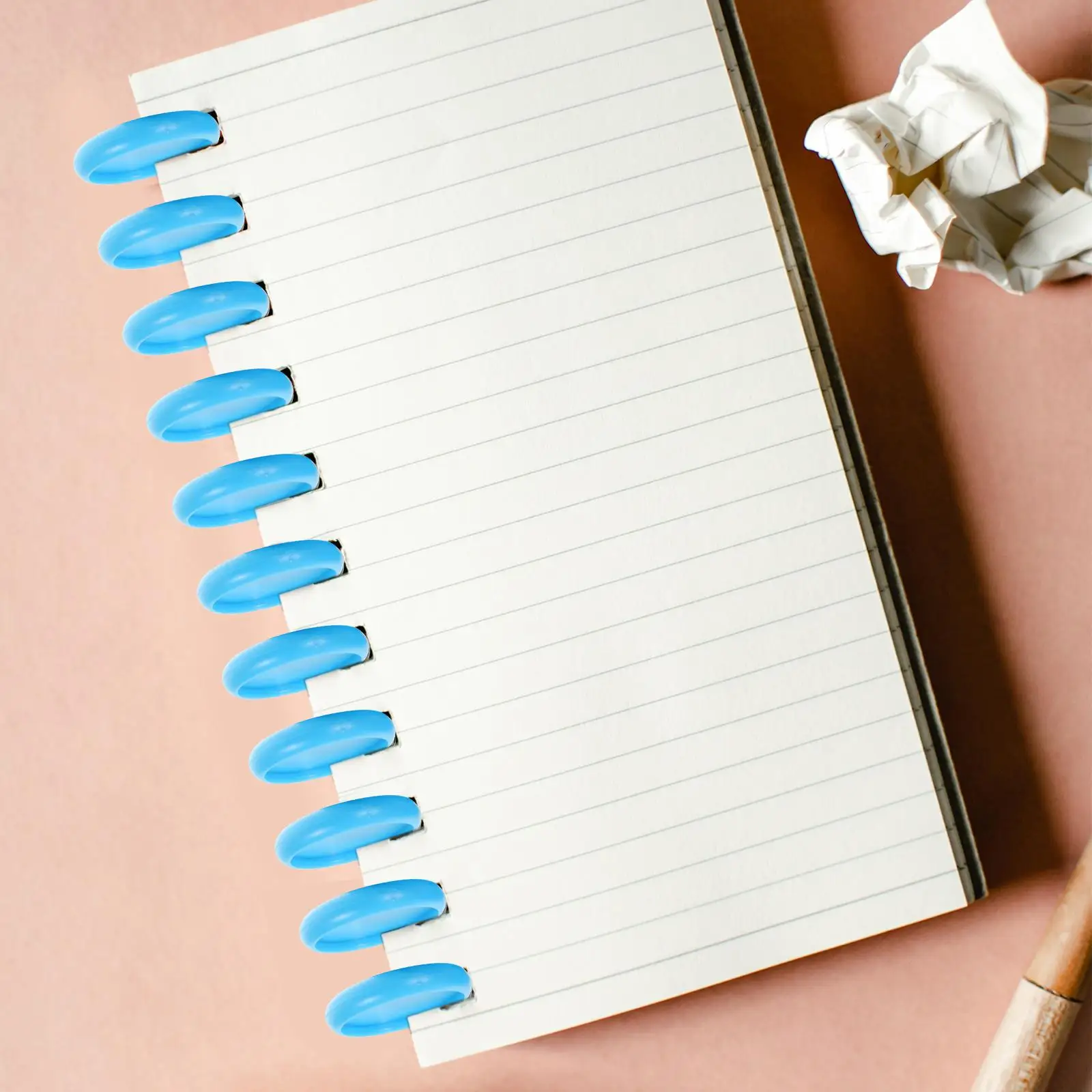 44 Pcs Black Ring Disc Binding Buckle Mini Discs for Planner Circa Binders Diy Bound Notebook Accessories Blue Rings Office