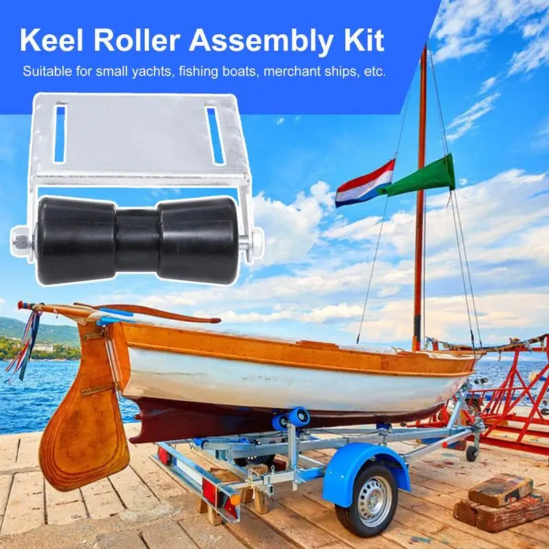 Keel Roller Bracket Trailer Roller Bracket Hardware Mounting Base Replacement Heavy Duty Boat Trailer Parts Boat Roller Panel