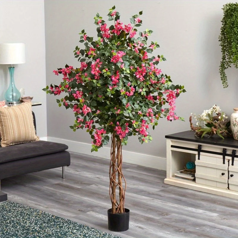 5.5 ft artificial flowering tree home office decor