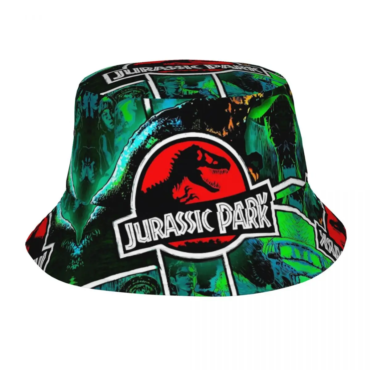 

Classic Movie Jurassic Park Bucket Hats for Woman Beach Field Hat Streetwear UV Protection for Outdoor Fishing Hats Bob Hat