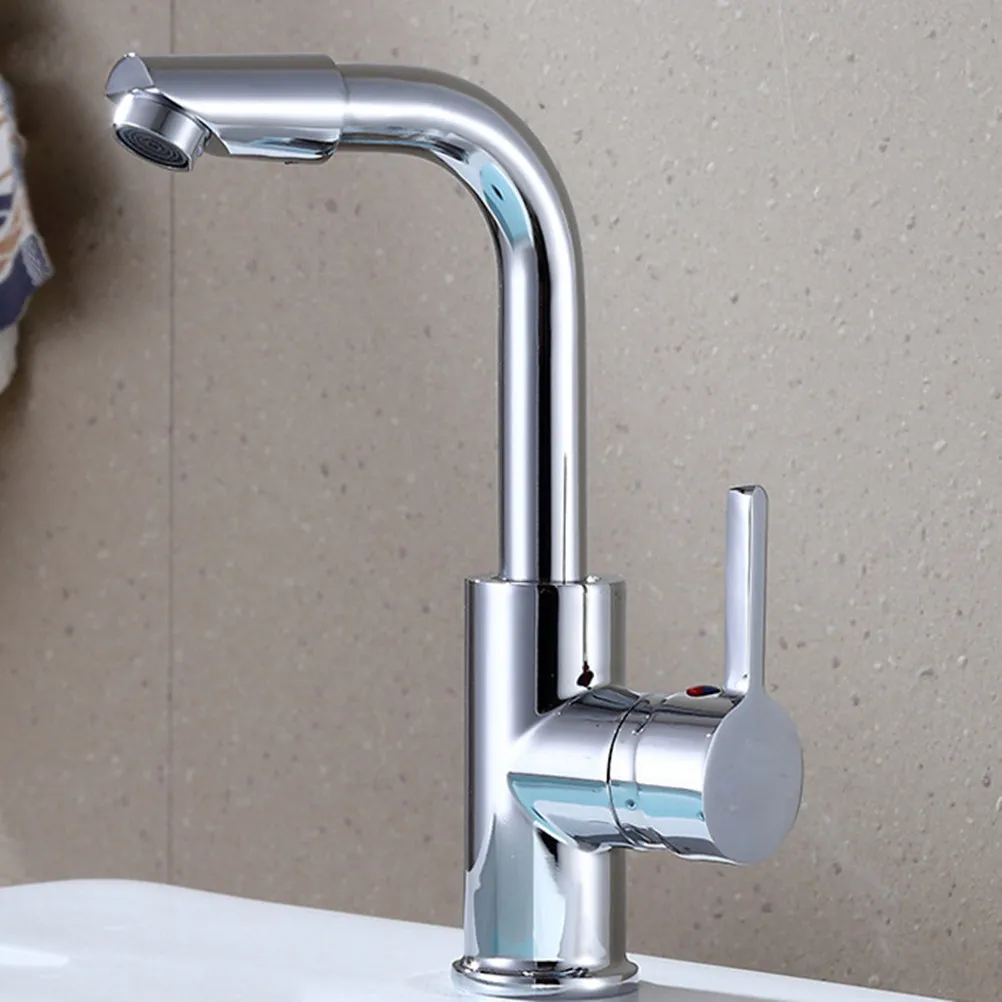 Basin Mixer Tap Bathroom Faucet with Hot Cold Water Mixing and Waste Lever