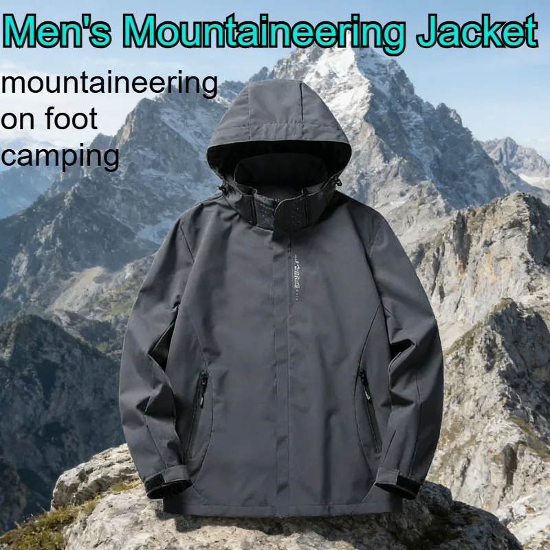 Men's Casual Trench Coat Breathable Fashionable Loose Suitable for Outdoor Hiking Hunting Camping Cycling Men's Workwear Jacket