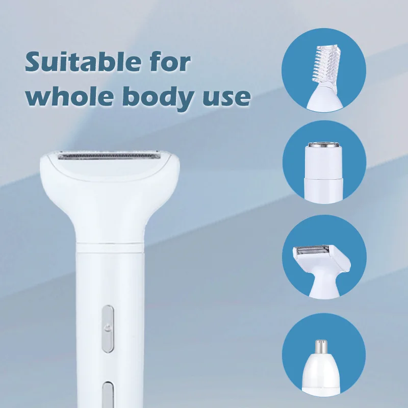 ماكينة حلاقة كهربائية للنساء 5in1 للعناية الحميمة للنساء الكل في واحد شعر الإبط خاص لتقليم شعر العانة والحلاقة
