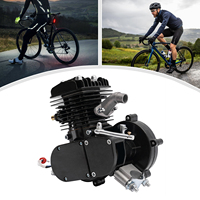 80CC 2-Stroke Bicycle Engine Kit 1850W 5500RPM CDI Gas Motor Motorized Bike Conversion Kit with Exhaust Pipe for 26\